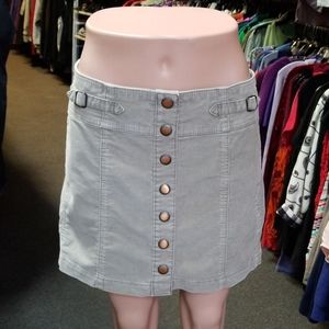 Gap mini cord gray skirt sz 4